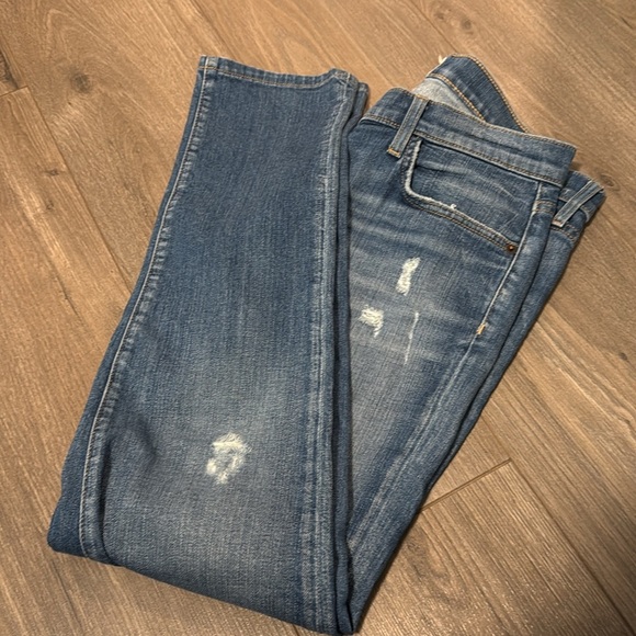 Current/Elliott 1557 The Fling Blue Straight version Classic boyfriend Jean - - Picture 8 of 8